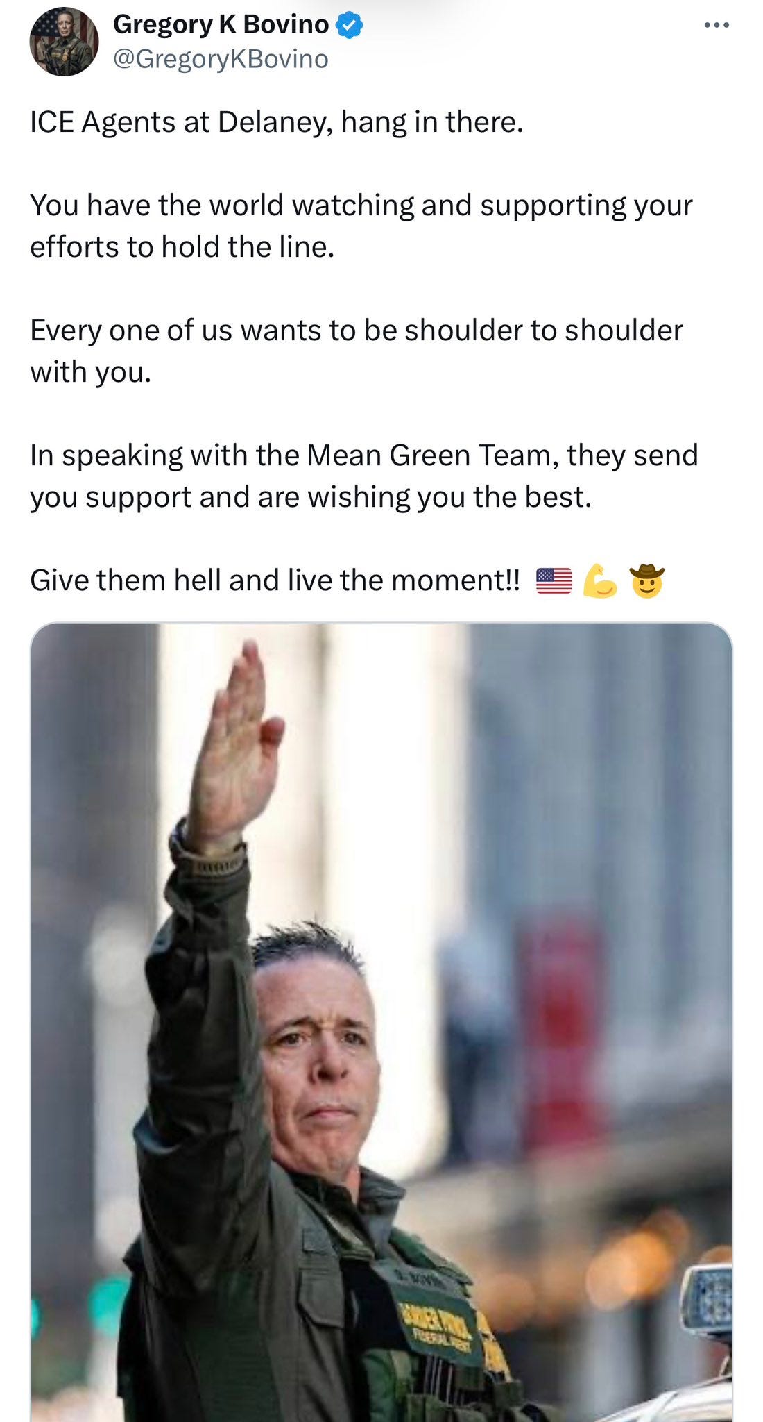 Greg Bovino Salute